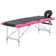 vidaXL Massage Table Foldable Massage Bed Salon Therapy Table 4 Zones Aluminum